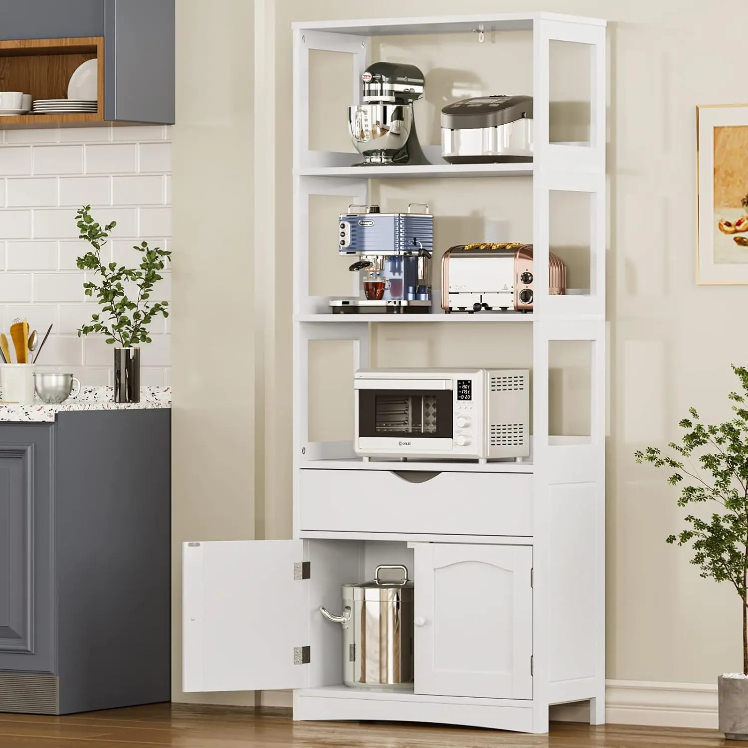 DICTAC Kitchen Pantry Storage Cabinets